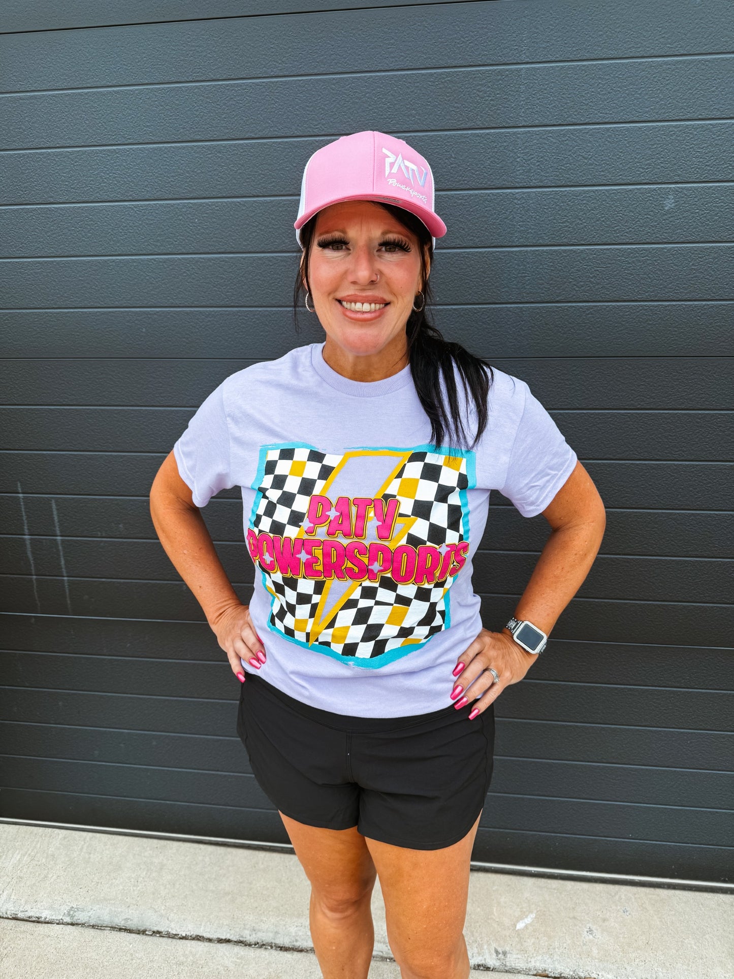 PATV Powersports Women's Retro Checkered T-Shirt