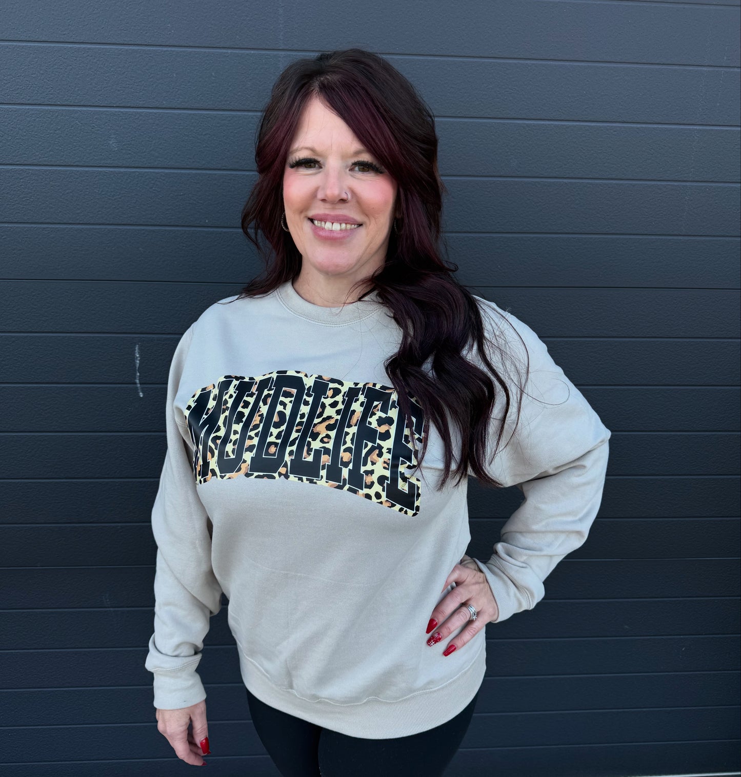 PATV Cheetah Print Mud Life Crewneck