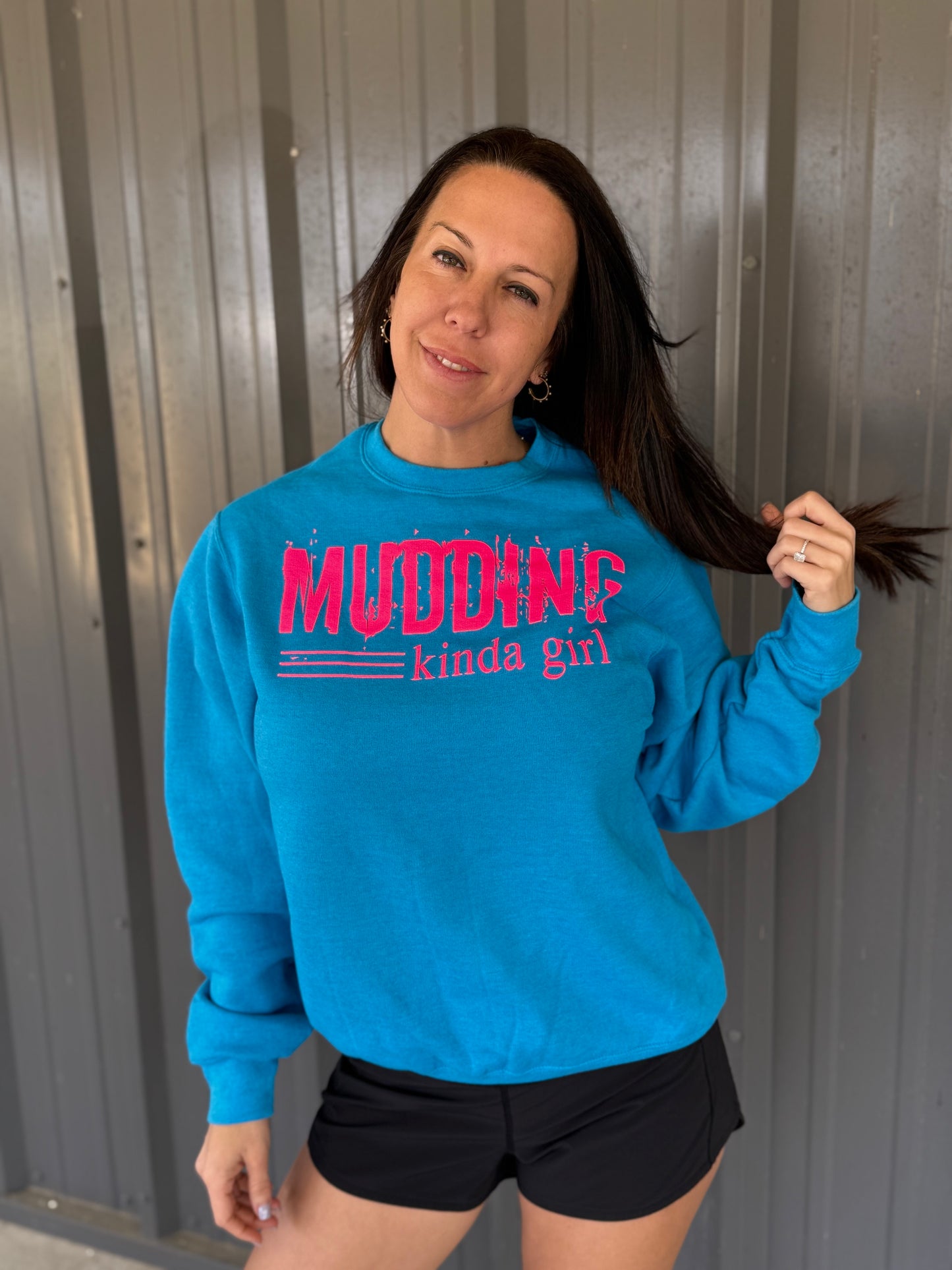 PATV Womens Mudding Kinda Girl Crewneck