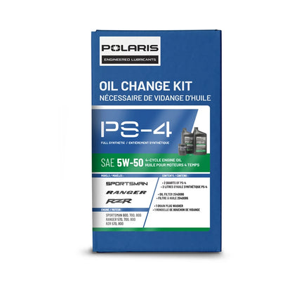 Full Synthetic Oil Change Kit, 2202166, 2 Quarts of PS-4 Engine Oil and 1 Oil Filter