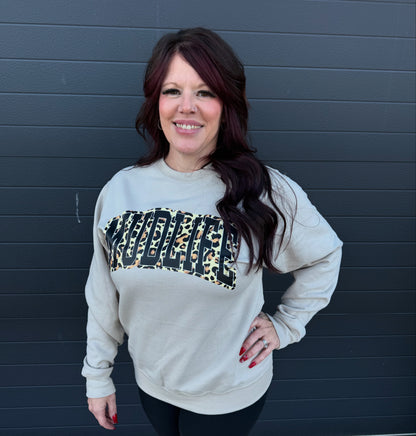 PATV Cheetah Print Mud Life Crewneck