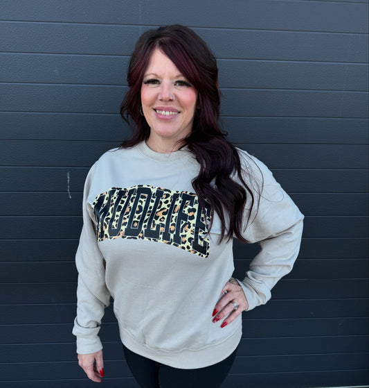 PATV Cheetah Print Mud Life Crewneck