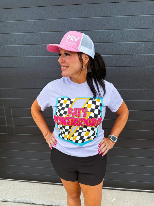 PATV Powersports Women's Retro Checkered T-Shirt