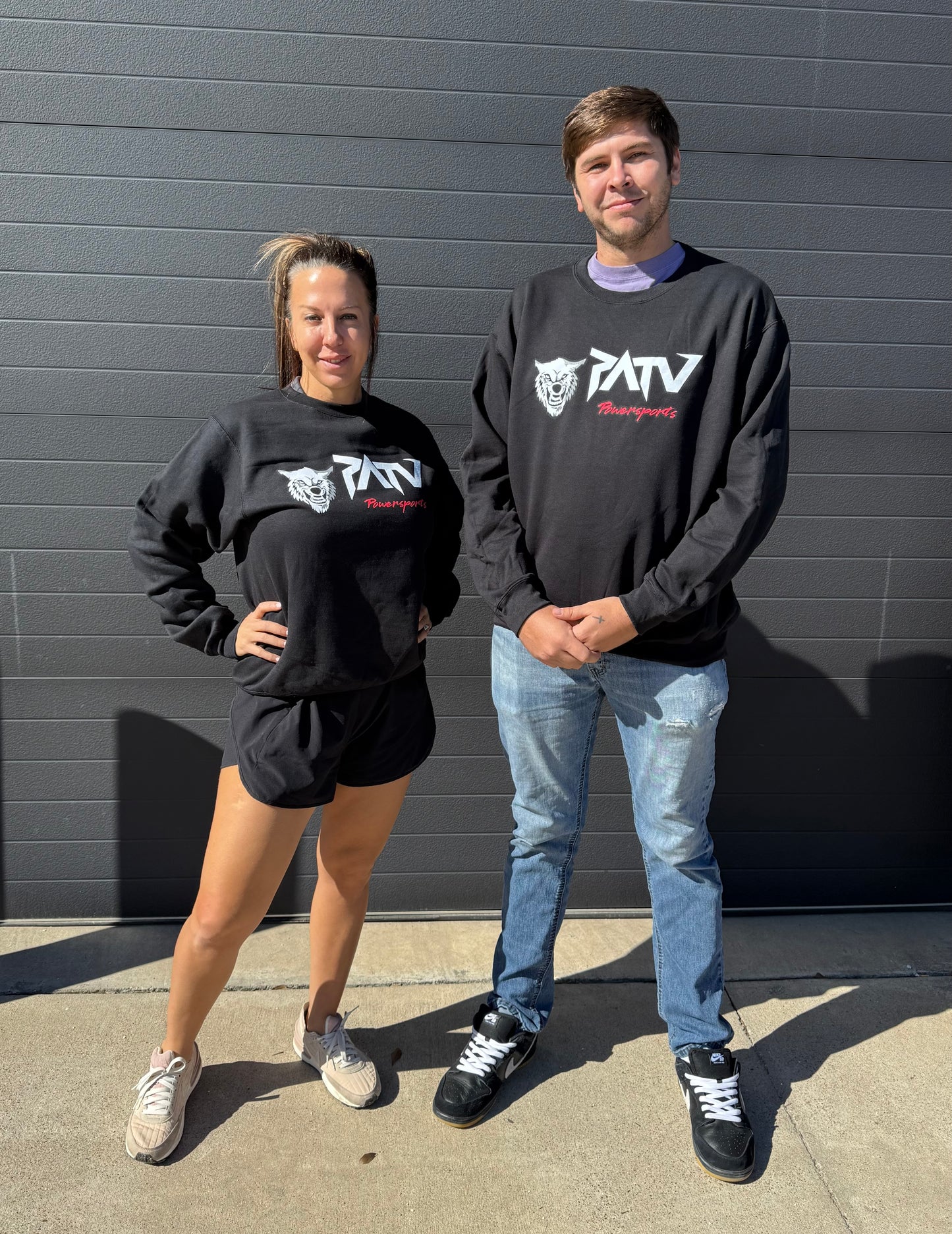 PATV Unisex Black Crewneck with PATV Logo