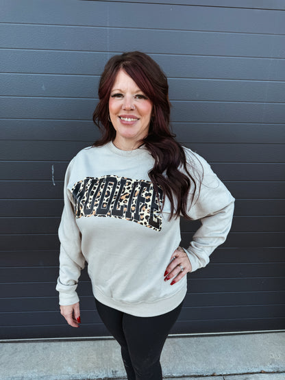 PATV Cheetah Print Mud Life Crewneck