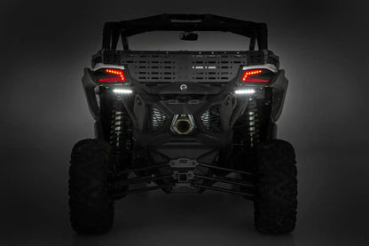 LED Light Tail Light Mount | 6" Black Slimline Pair | Can-Am Maverick X3