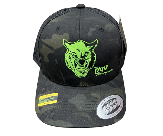 PATV Wolf Embroidered Snapback Hats