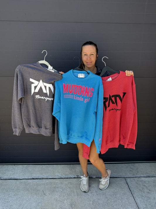 PATV Unisex Crewnecks/Red and Gray